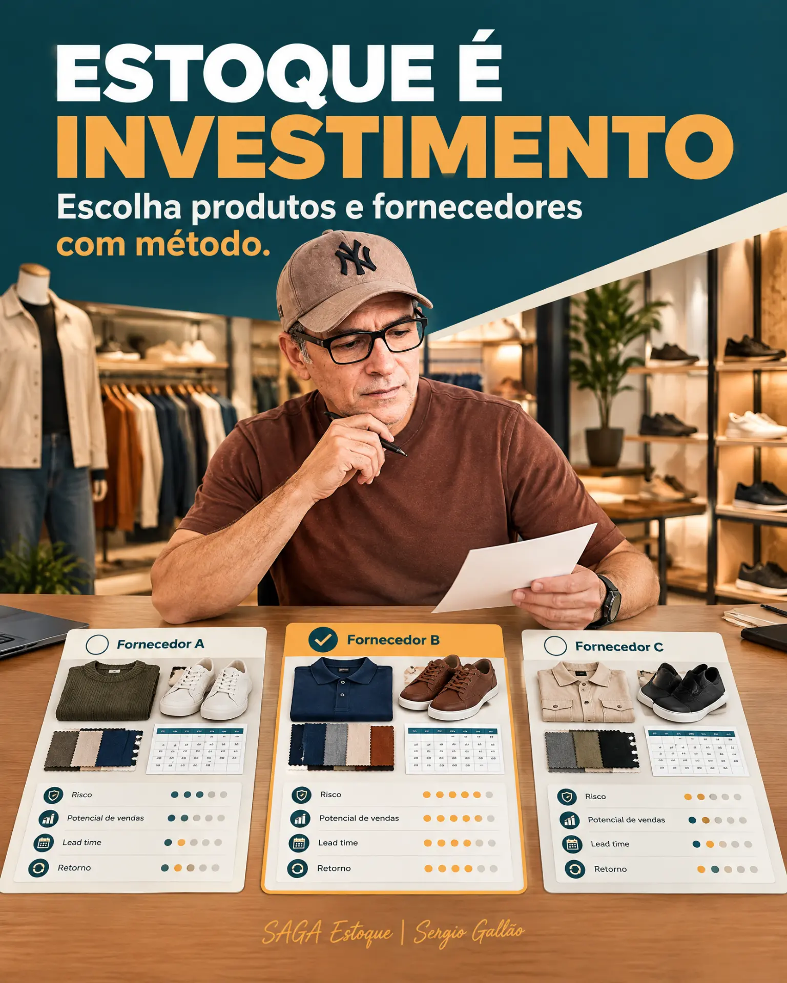 Estoque é investimento: escolha de produtos e fornecedores com método